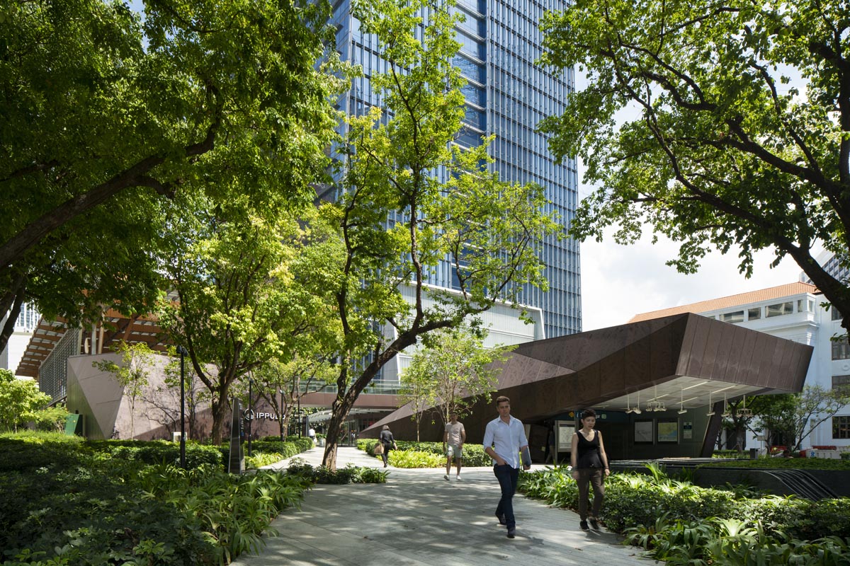 Tanjong Pagar Center Connects Neighborhoods with Extensive Green Open Space