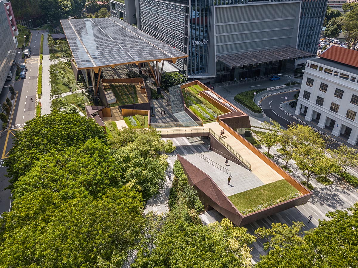 Tanjong Pagar Center Connects Neighborhoods with Extensive Green Open Space