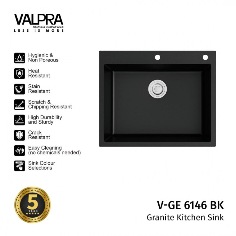 Lengkapi Dapur Idaman Anda dengan Granite Composite Sink VALPRA yang Kokoh dan Elegan