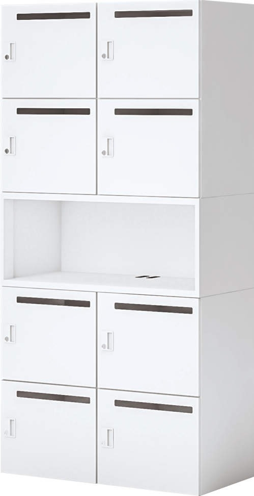 Inon 8 Person Locker With Middle Open Shelf By Kokuyo
