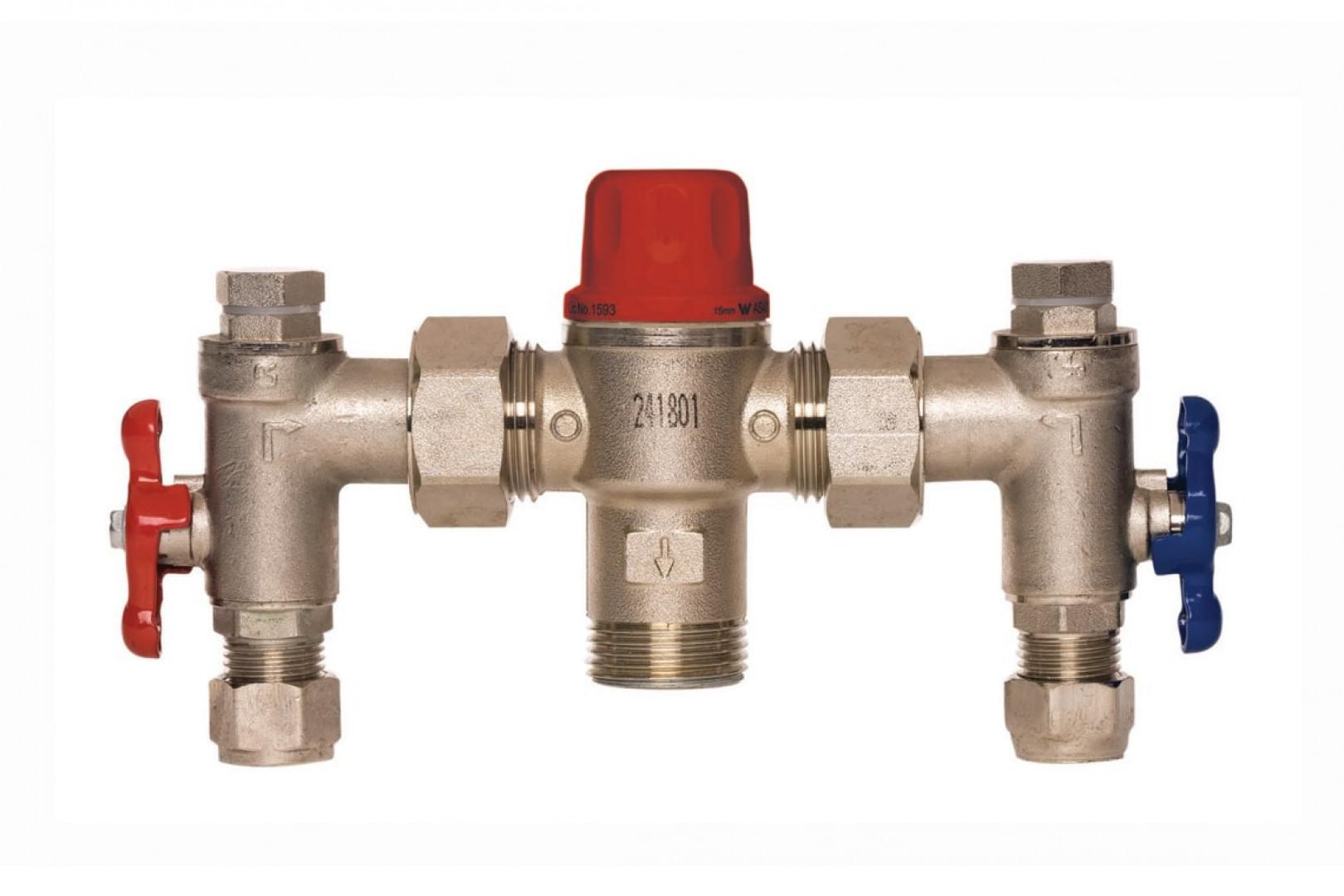 Aquablend® 1500 Thermostatic Mixing Valve with Thermal Flush from Enware