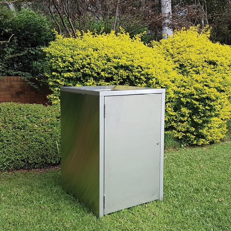 Athens Bin Enclosure - Stainless Steel Open Top from Astra Street Furniture