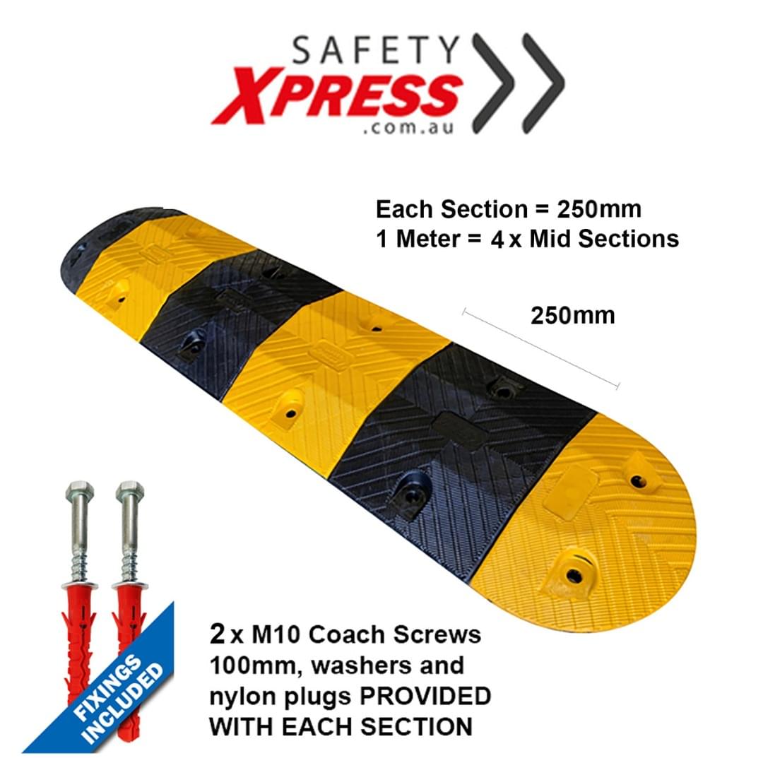 Rubber Compliant Speed Hump - End from Safety Xpress
