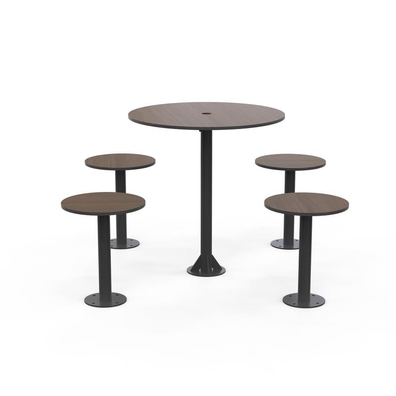 Orbit 5 - Piece Picnic Setting - Laminate Top with Umbrella Hole from Astra Street Furniture