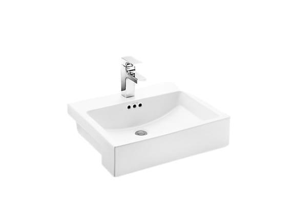 Ladena® Semi-recessed Lavatory with Single Faucet Hole - K-72907K-1-0 from KOHLER