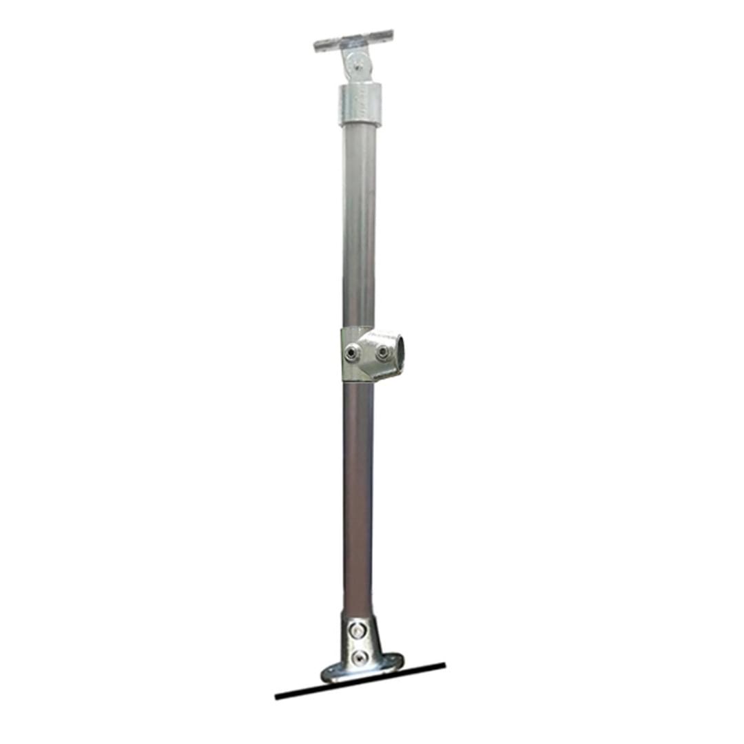 DDA Stanchion 0-11° w/ Mid Rail End Post - Galvanised OR Yellow from Safety Xpress