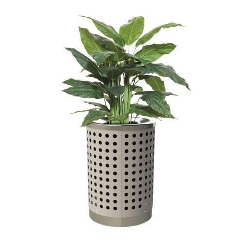 London Planter (Tall) - Steel (Laser Cut Holes) - (Stainless Steel) from Astra Street Furniture
