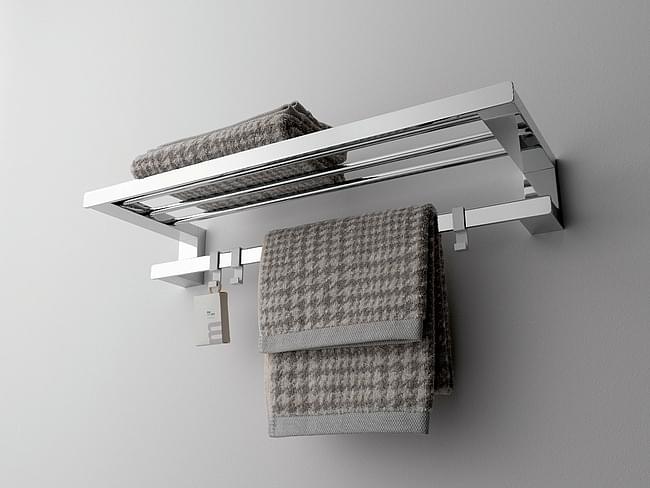Bath towel rack with holder from Emco