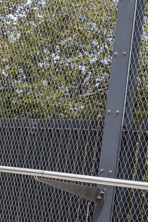 Infrastructure Safety Barrier// 25 mm Aperture Rail Bridge Safety Screen (AS5100, Pedestrian Load) from Tensile Design & Construct