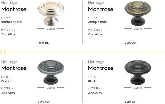 Montrase, 33mm, Antique Brass from Archant
