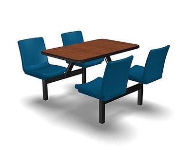 Oasis Thirty Inch by Forty-Eight Inch Rectangle Fixed Seats from Gold Medal Safety Interiors