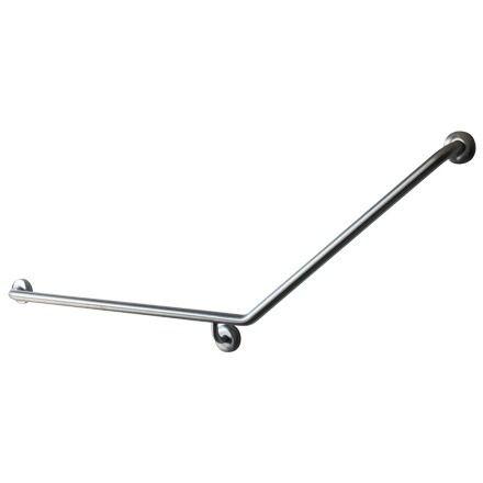 GRAB RAIL – TOILET SLOPING ARM 40 DEGREES FROM HORIZONTAL WITH GERM SHIELD 840 X 700 MM (JDM-GFS-8) from ASI JD MacDonald