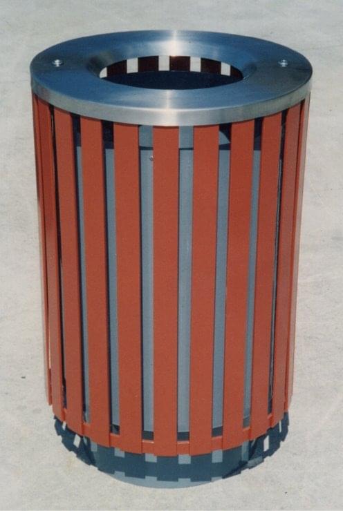 Steel Slat Litter Receptacle from Commercial Systems Australia