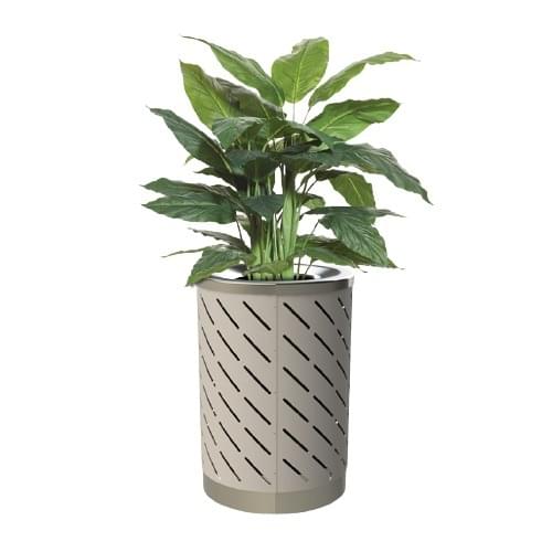 London Planter (Tall) - Steel (Laser Cut Slots) - (Stainless Steel) from Astra Street Furniture