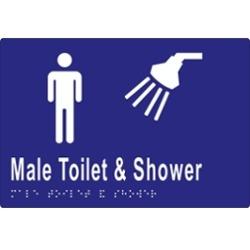 ML16291TS Male Toilet & Shower - Braille from METLAM