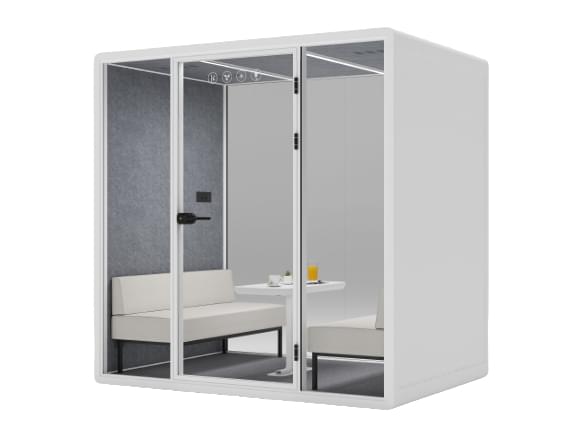 LPod (4 Person Meeting Booth With Solid Rear) from iOctane Pods