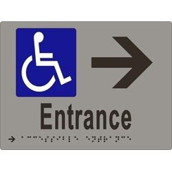 ML16235 Accessible Entrance & Arrow - Braille from METLAM