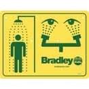 Combination shower and Eyewash sign 114-052 from Bradley Australia