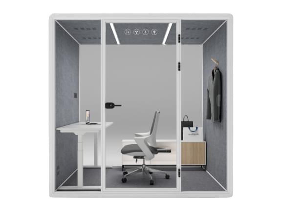 LPod (4 Person Meeting Booth With Solid Rear) from iOctane Pods