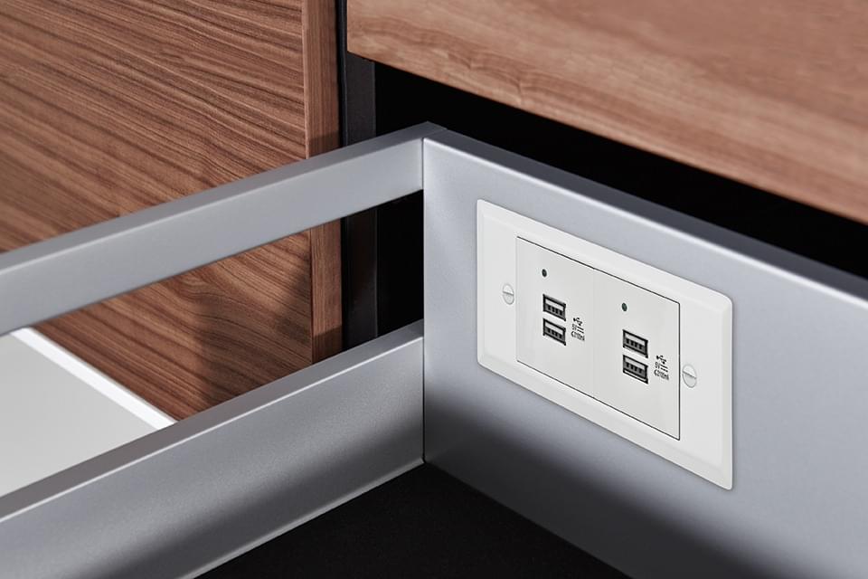 In-Drawer Charging Outlet Docking Point from Hafele Australia