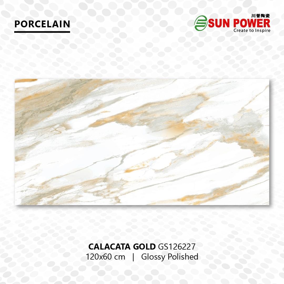 Calacata Gold 120x60 - Porcelain from Sun Power