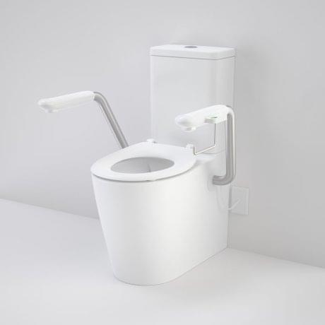 Care 660 Cleanflush WFCC Easy Height Suite with Nurse Call Armrests and Single Flap Seat - 846911ARAGNCL / 846911ARAGNCR / 846911ARSBNCL / 846911ARSBNCR / 846911ARWNCL / 846911ARWNCR / 846913ARAGNCL / 846913ARAGNCR / 846913ARSBNCL / 846913ARSBNCR / 846913 from Caroma