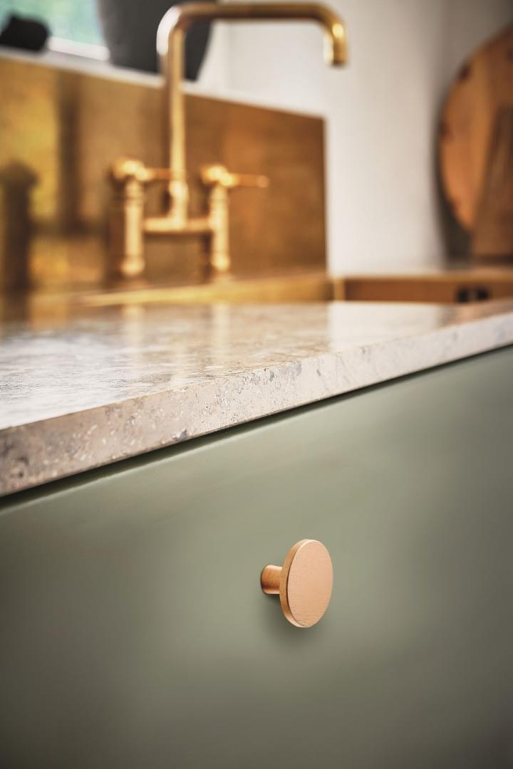 Ellipse Knob, 42mm, Brushed Brass from Archant