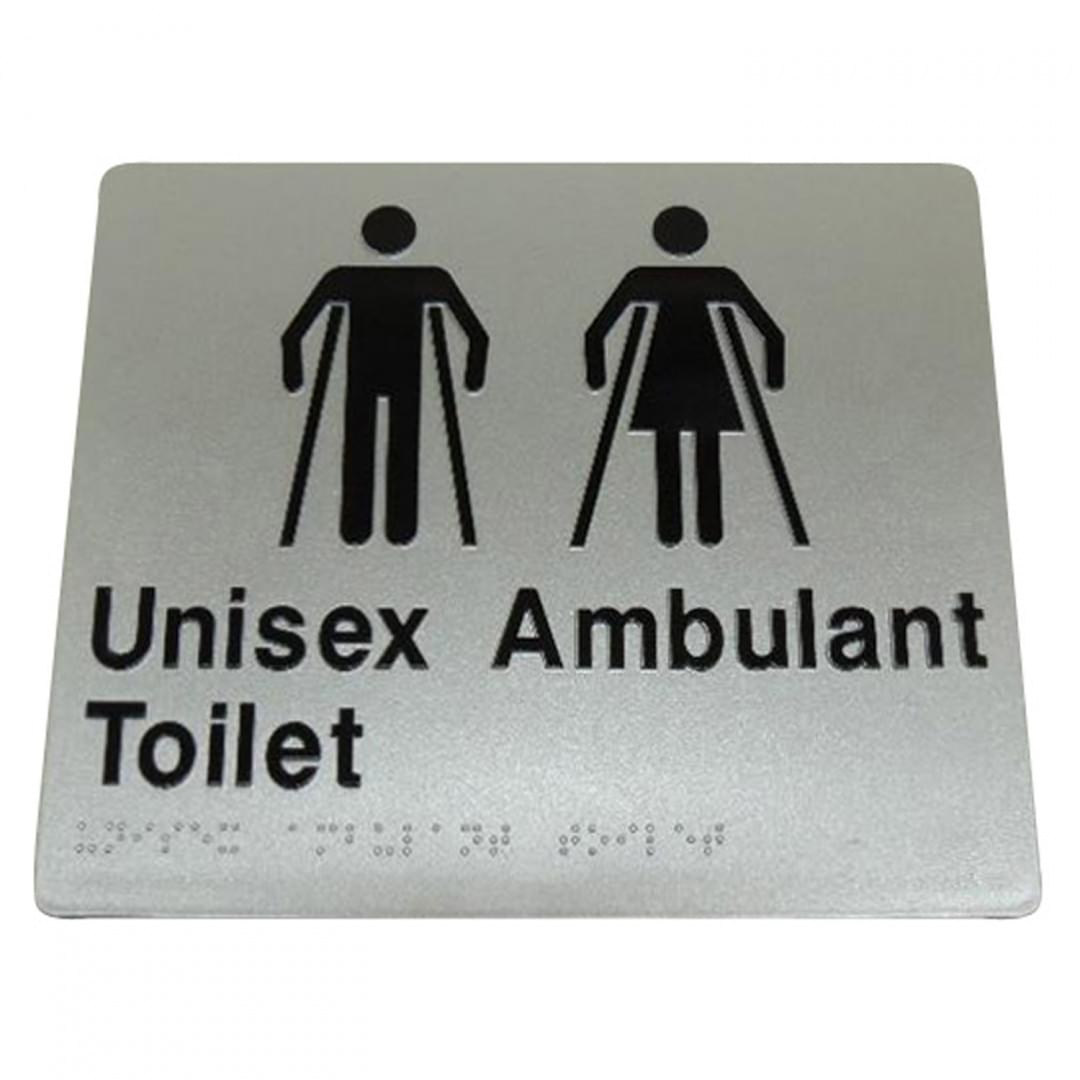 Unisex ambulant toilet sign 975-MFAT-S from Bradley Australia