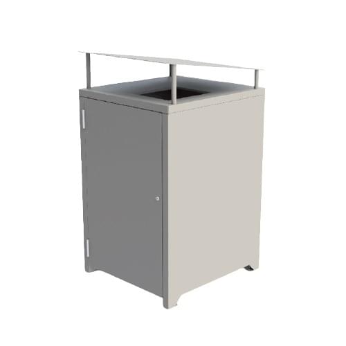 Athens Bin Enclosure - Powder Coated Base & PC Sloping Cover from Astra Street Furniture