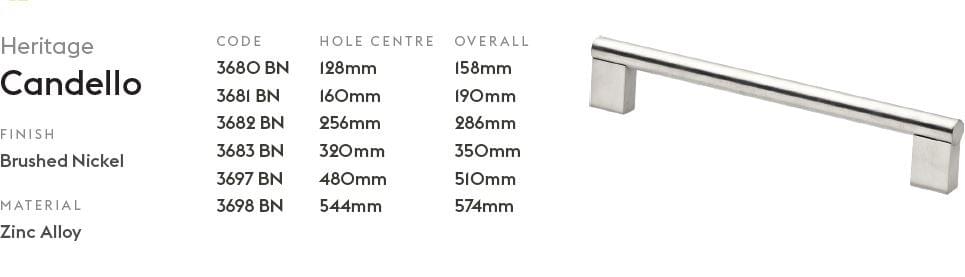 Candello, 160mm, Brushed Nickel from Archant