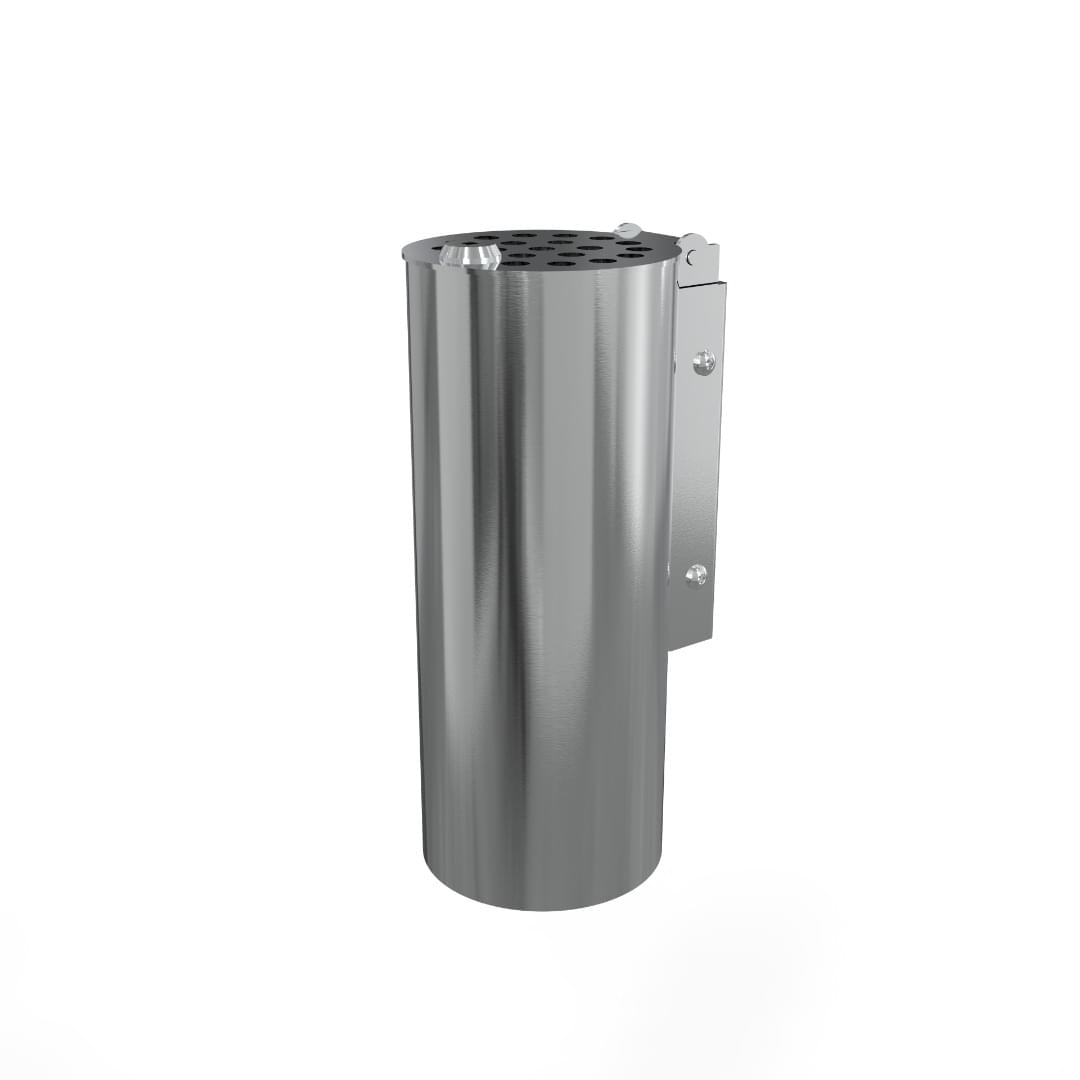 Cylindrical Cigarette Bin - Wall Mount from Astra Street Furniture