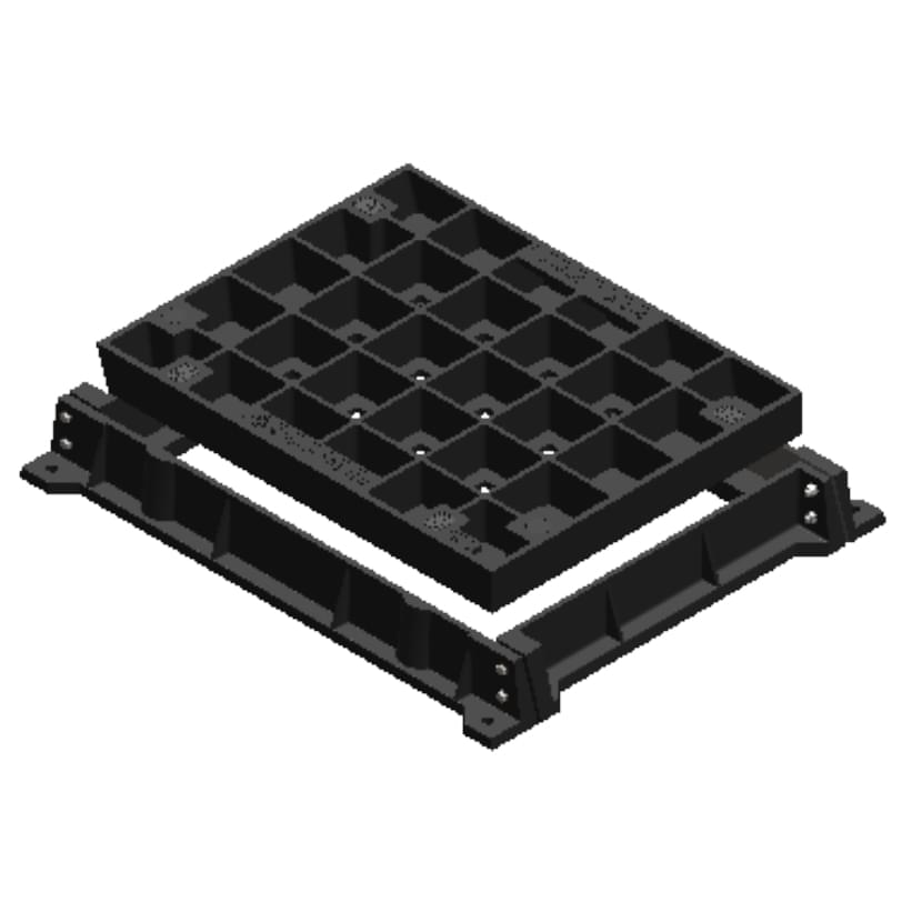 A64DT - 600 x 465mm Opening Class D Cast Iron Cover & Frame - Infill from EJ