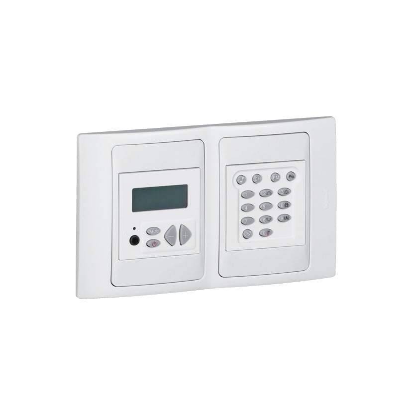 Switches for hotels, downlighter and sound distribution - complete white from Legrand