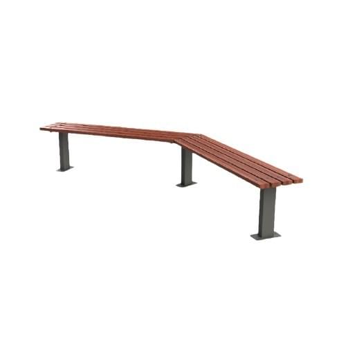 Woodville 45° Angled Bench - Bolt Down from Astra Street Furniture
