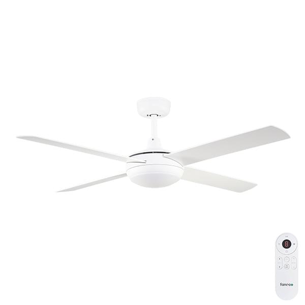 Fanco Eco Silent Deluxe DC SMART Ceiling Fan with CCT LED Light & Remote – White 52″ from Universal Fans x Fanco