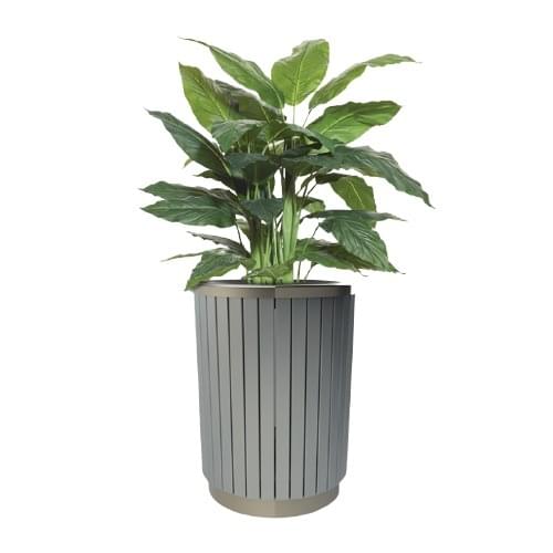 London Planter (Tall) - Anodised Aluminium (Stainless Steel) from Astra Street Furniture