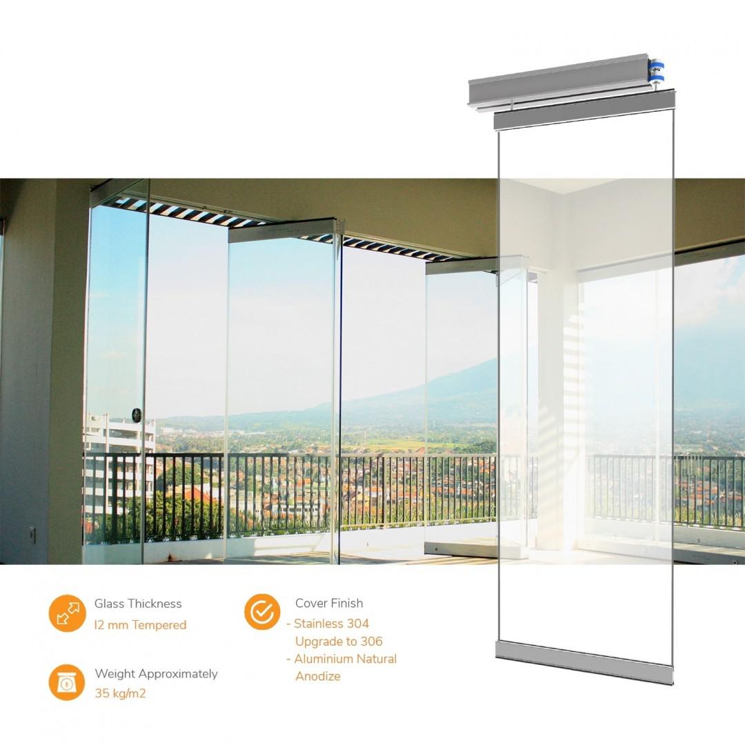 Glass Partition - Horizontal Frame Panel from Sandei