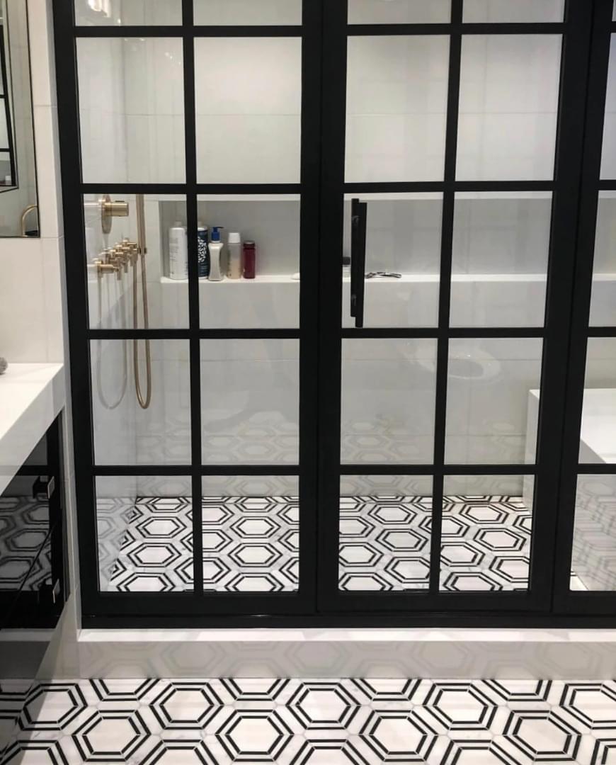 Vancouver Honed Marble Mosaic from Graystone Tiles & Design Studio