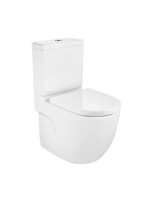 Meridian Vitreous china closed-coupled wc with dual outlet. P-Trap or S-Trap 305 mm from Johnson Suisse
