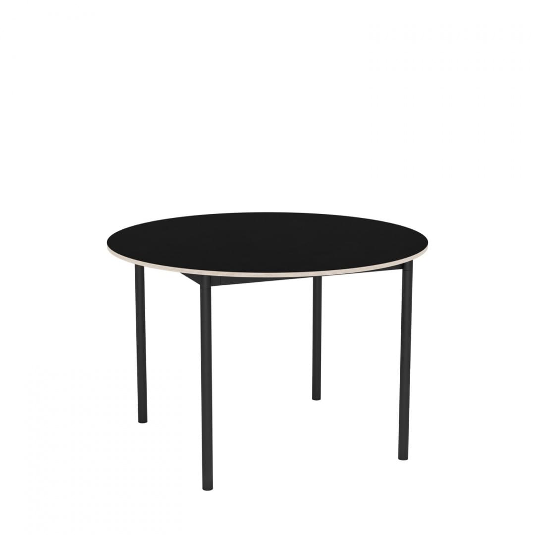 BASE ROUND TABLE Black Laminate/Plywood/Black from muuto