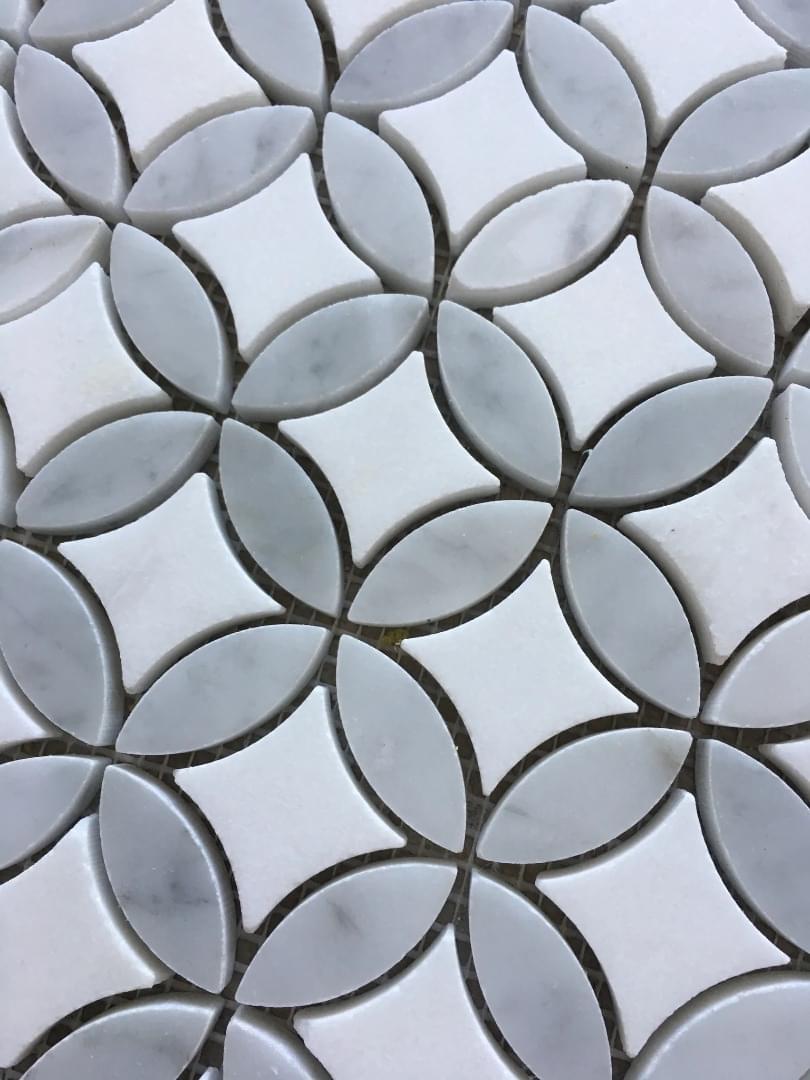 Ottawa Carrara And Thassos Honed Mosaic from Graystone Tiles & Design Studio