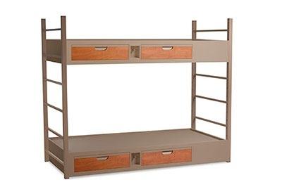 Titan Panel Base Bunk Bed With Laminate Drawers from Gold Medal Safety Interiors