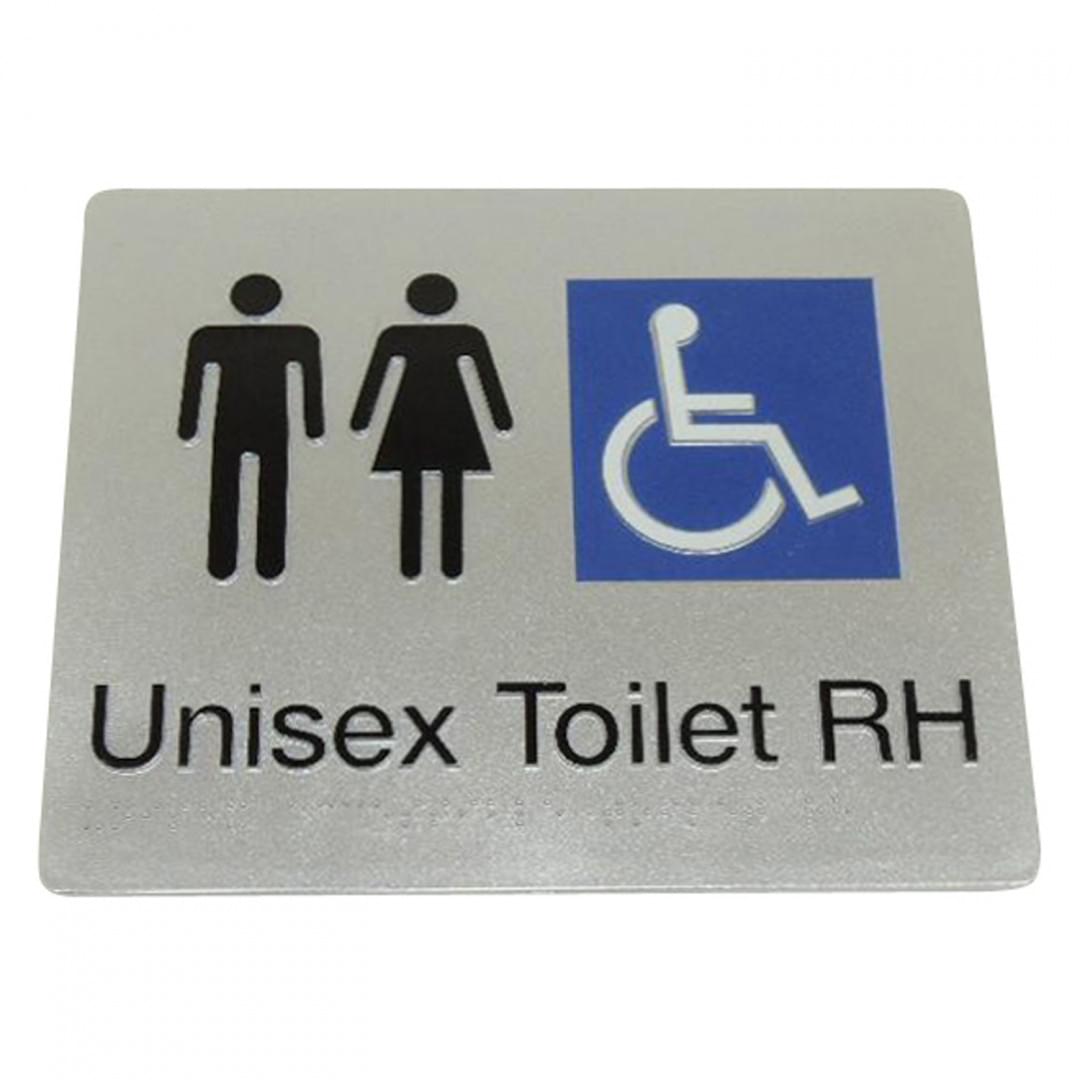 Unisex toilet sign accessible RH 975-MFDT-RH-S from Bradley Australia