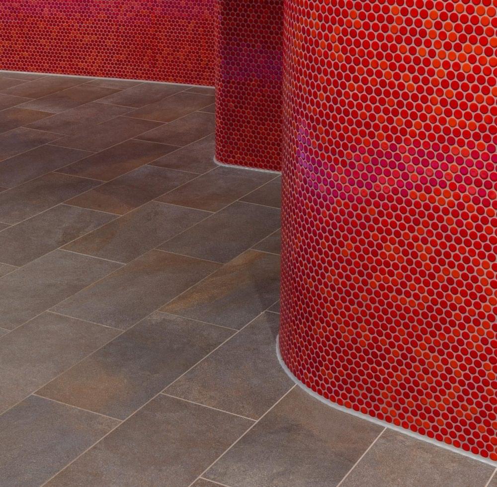 Loop - Coral Red from Klay Tiles & Facades
