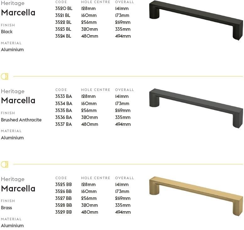 Marcella, 480mm, Brushed Nickel from Archant