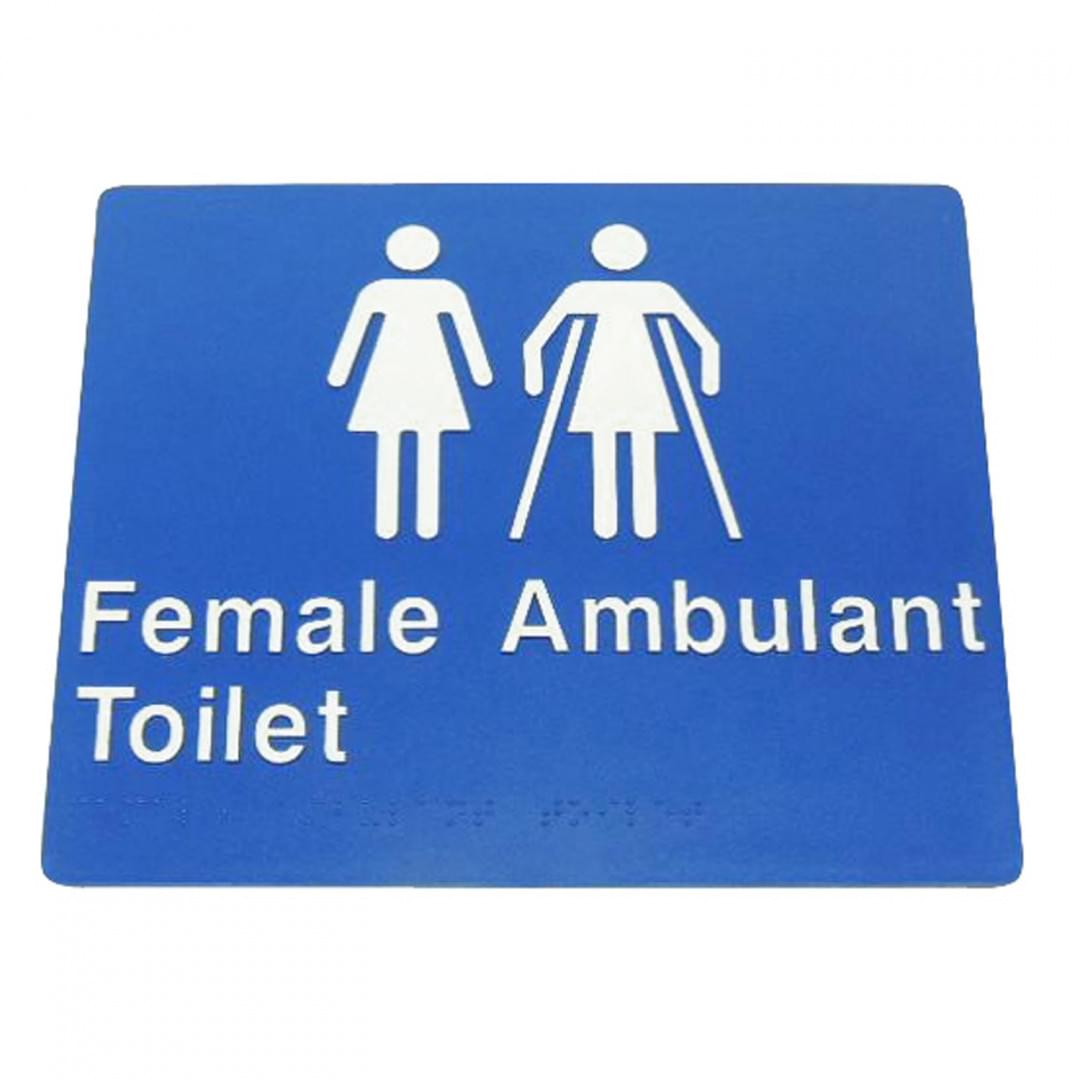 Female ambulant toilet sign 975-F/FAT-B from Bradley Australia