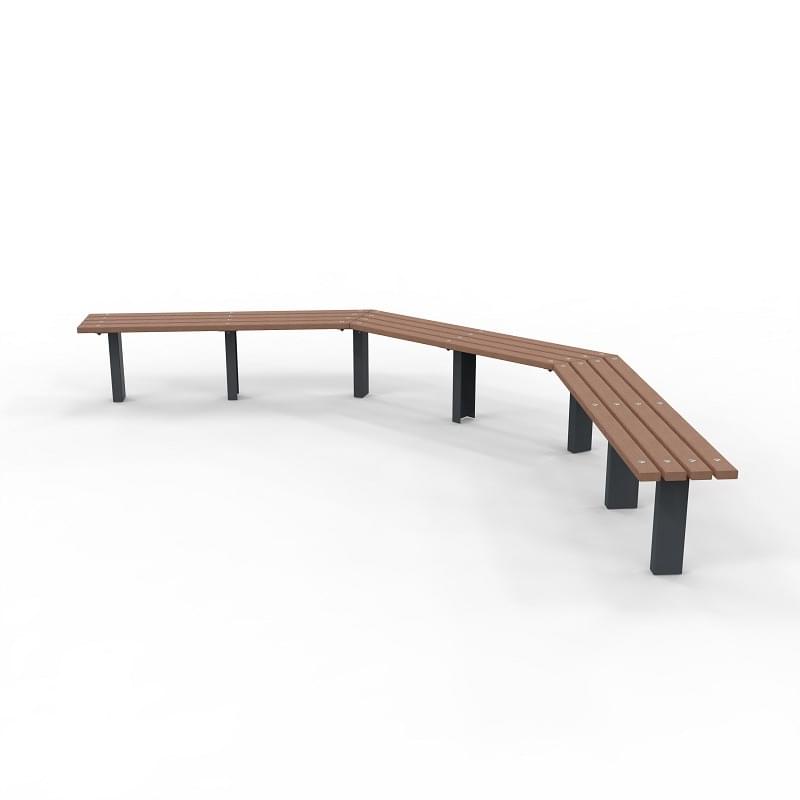 Woodville 90° Angled Bench - In-Ground from Astra Street Furniture