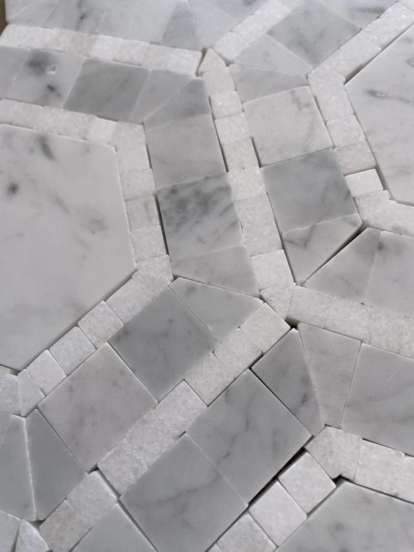 Quebec Honed Marble Mosaic from Graystone Tiles & Design Studio