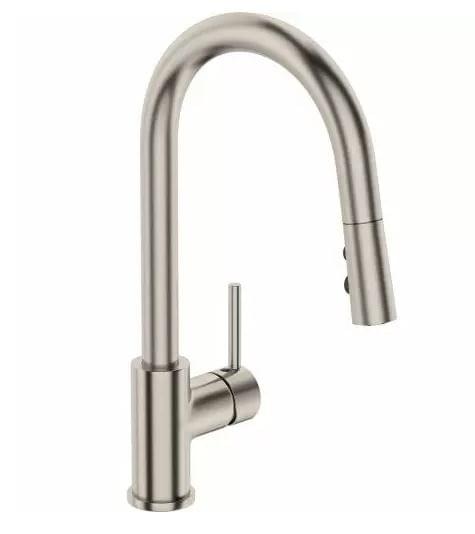 Uno Gooseneck, Pullout Spout, Brushed Nickel from Archant