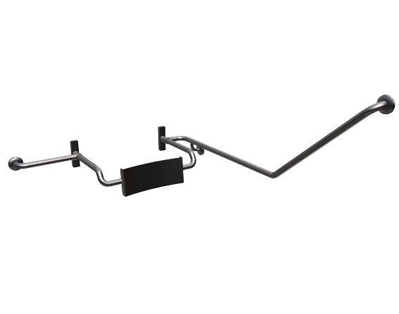 Vandal Resistant SS Backrest with 40° LHS Grab Rail Set from Britex